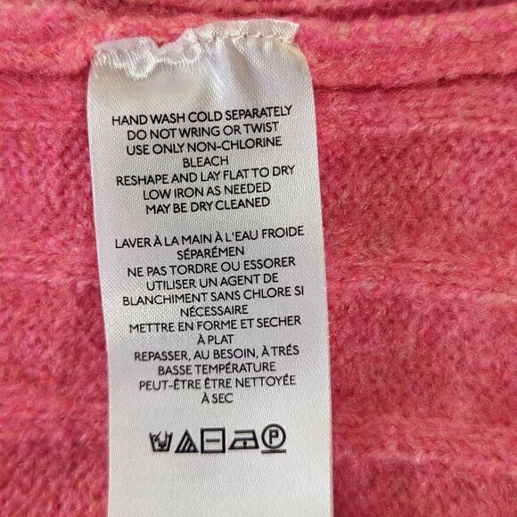 By Anthropologie Ombre Sweater XS Barbiecore Preppy Cozy Academia Cotton Candy - Picture 13 of 14